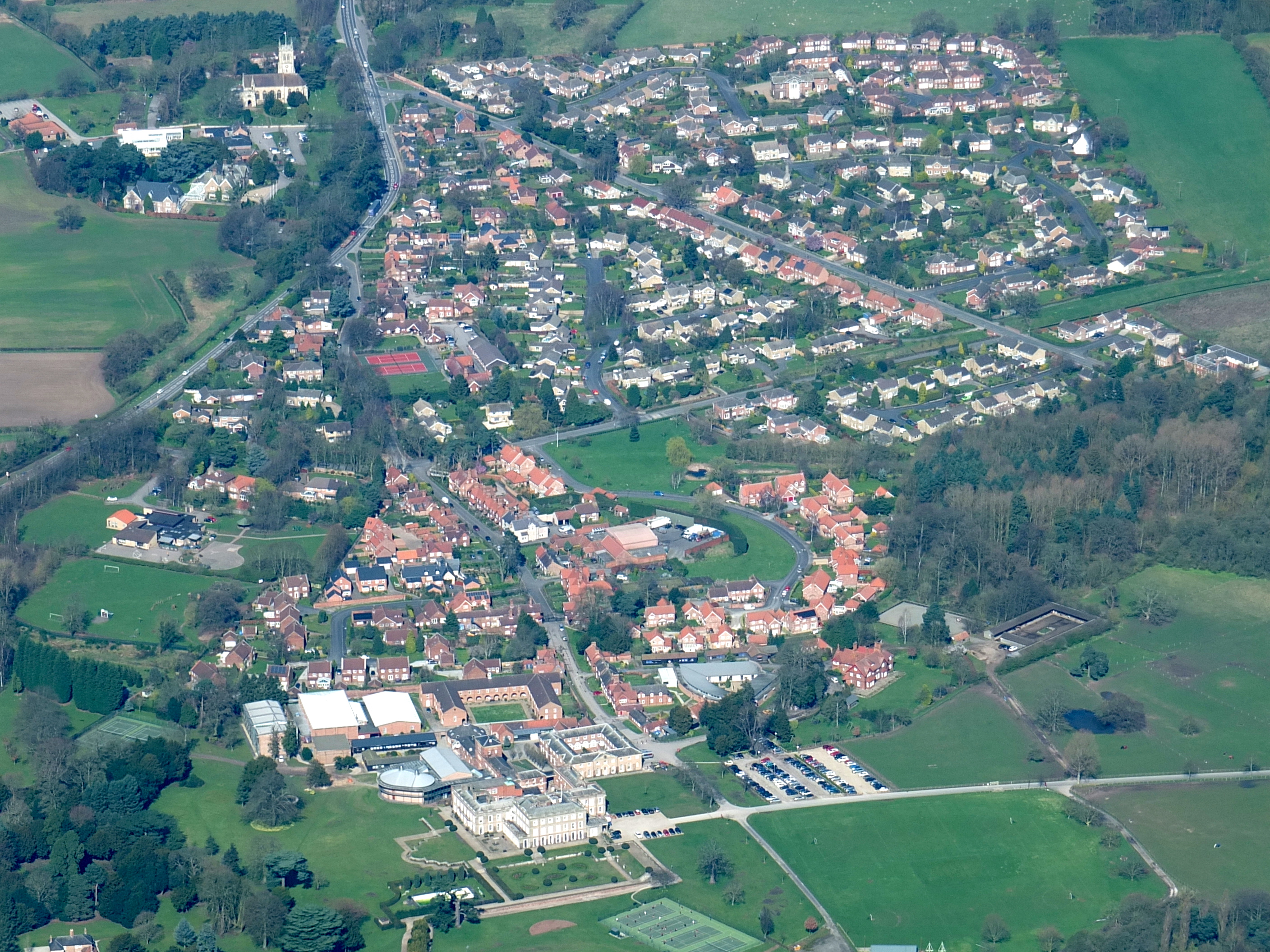 Aerial photograph of Escrick