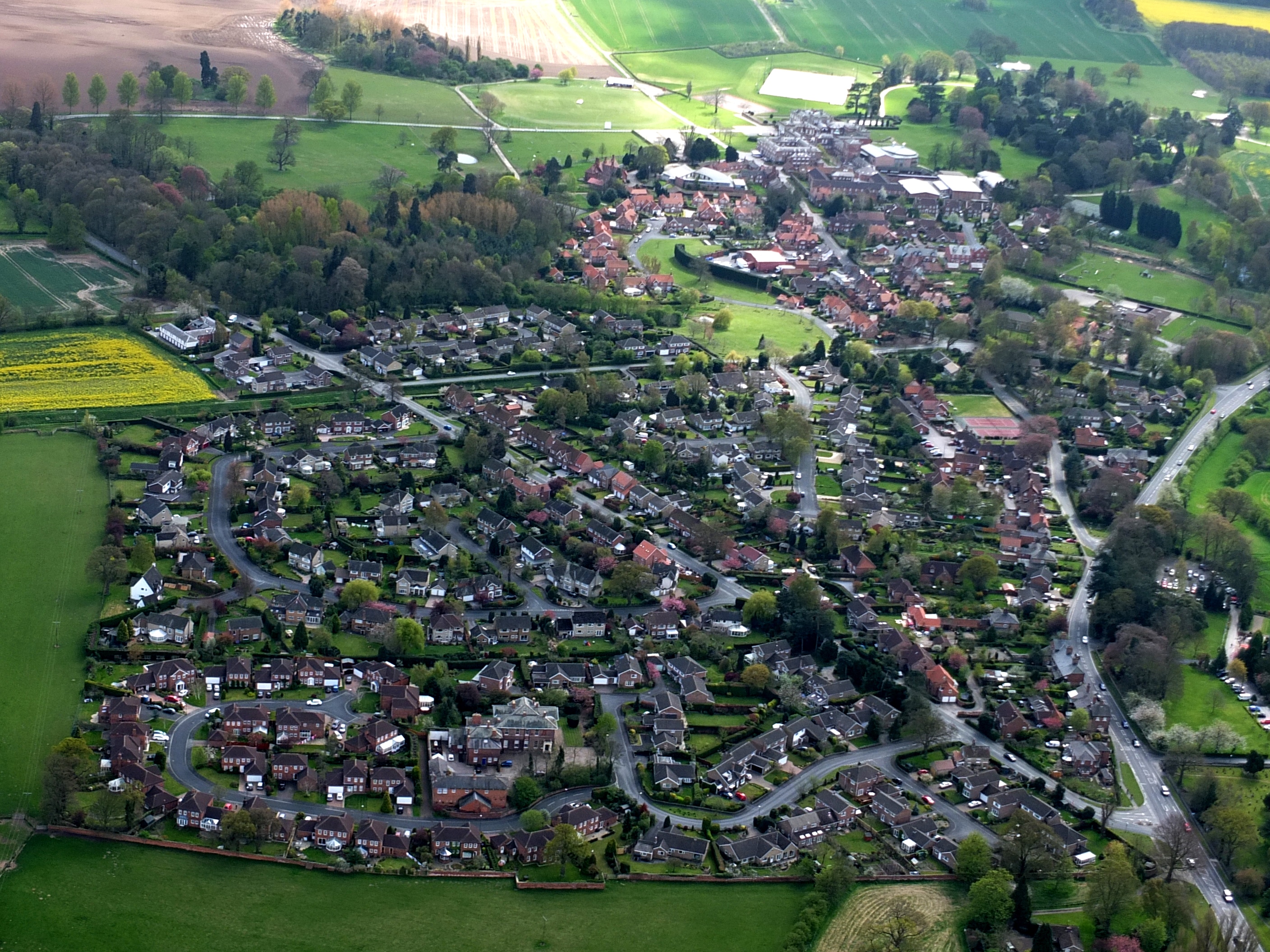 Aerial photograph of Escrick